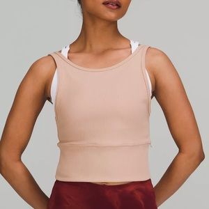 LULULEMON power pivot ribbed tank-pink clay 🌸
